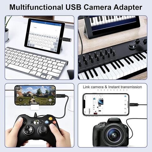 2 Pack Lightning Male to USB Female Adapter OTG &2 Pack USB to USBC Adaptor in Kuwait