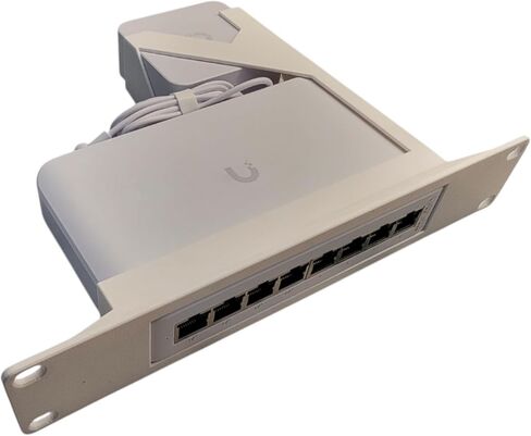 10" Network Rack Mount Compatible with UniFi Lite 8 PoE Switch Ubiquiti USW-LITE-8-POE 52W (Black) in Saudi Arabia