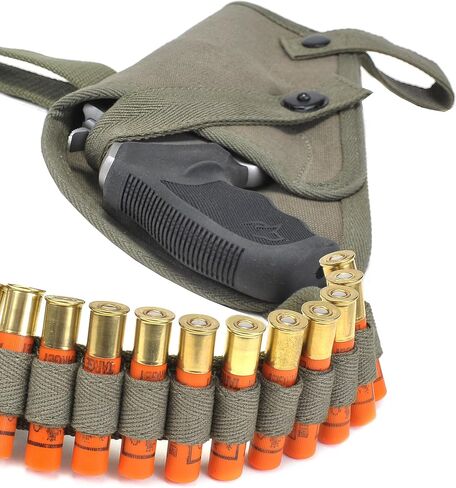 Canvas Shoulder Holster with Shell Loops fits Taurus Judge 3" Barrel 2.5 Cylinder Public Defender 2" Barrel 2.5 Cylinder in Kuwait
