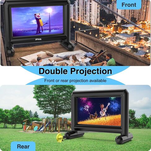 Inflatable Projector Screen Outdoor 16ft, Movie Screen with Air Blower in Kuwait