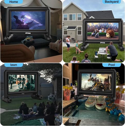 Inflatable Projector Screen Outdoor 16ft, Movie Screen with Air Blower in Kuwait