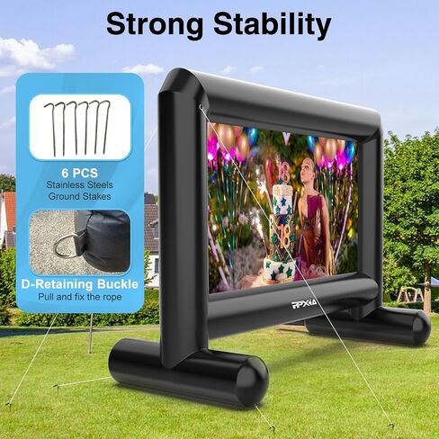 Inflatable Projector Screen Outdoor 16ft, Movie Screen with Air Blower in Kuwait