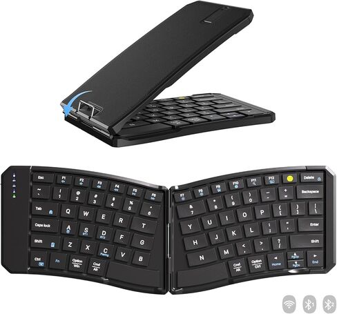 Ergonomic Foldable Keyboard, 3-Device Dual Mode 2.4G & Bluetooth in Kuwait