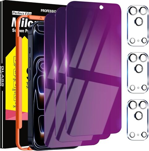 Milomdoi Gradient Colorful Privacy Screen Protector for iPhone 17 Pro Max in Saudi Arabia