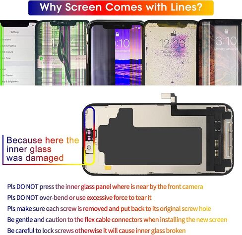 for iPhone 17 Screen Replacement 6.3' 【Not LCD, is Soft OLED】, 3D Touch Display Full Repair kit, Digitizer +Screen Assembly with Tools Set, Tempered Glass, Instruction in Kuwait