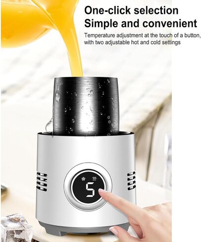 Portable Mini Refrigeration Rapid Cup Heating Cooler, Cool and Heat Smart Cup, 2C - 60C Fast Cooling Heating, One Key to Start in Saudi Arabia