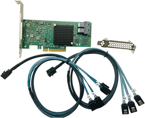 LSI SAS3008 9300-8I IT-Mode HBA JBOD PCI-E 3.0 SATA/SAS 8-Port 12Gb/s ZFS FreeNAS unRAID 2* SFF-8643 SATA Cable in Kuwait