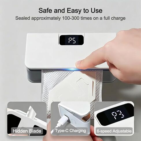 Mini Bag Sealer Rechargeable 6 Gear Portable for Snack Bags in Kuwait