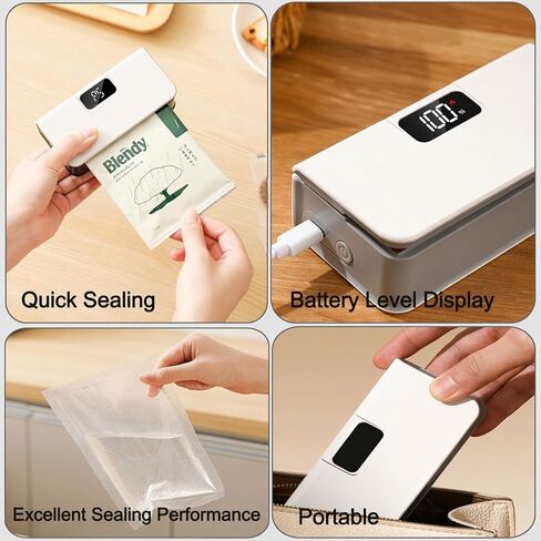 Mini Bag Sealer Rechargeable 6 Gear Portable for Snack Bags in Kuwait
