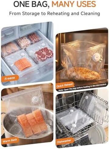 FEPPO Compact Vacuum Sealer + 30 Reusable Vacuum Bags(15M+15L) in Kuwait