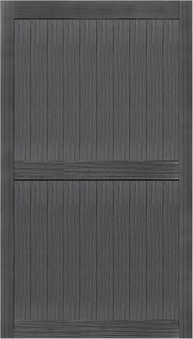 S&Z TOPHAND® 46in x 84in MDF Deep Gray Barn Door,Solid Barn Door Slab Covered with Water-Proof PVC Surface, Simple Assembly is Required in Kuwait