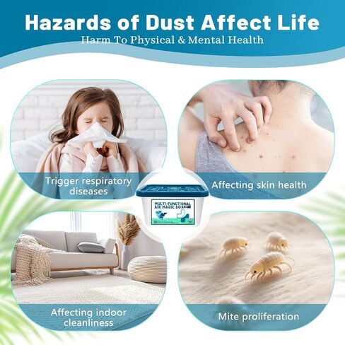 Multi-Functional Air Magic Box,Automatic Dust Collection Purifies,Air Purification Dust Removal Mic Box,for car, Bedroom, New House, Office, Closet, Automatic Dust-Sucking (3PCS) in Kuwait