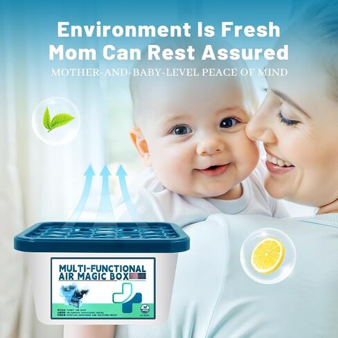 Multi-Functional Air Magic Box,Automatic Dust Collection Purifies,Air Purification Dust Removal Mic Box,for car, Bedroom, New House, Office, Closet, Automatic Dust-Sucking (3PCS) in Kuwait