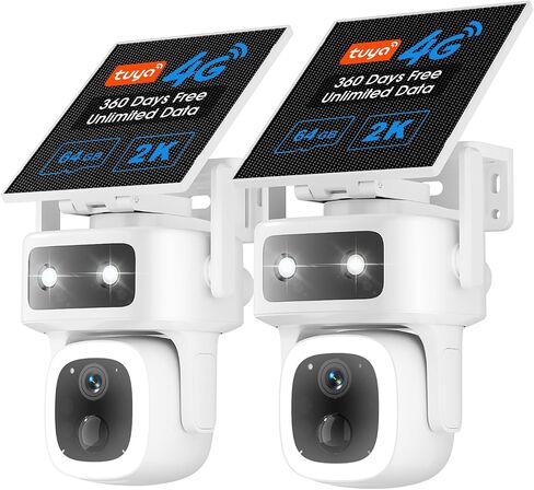 SANSCO 4G LTE Cellular Solar Security Camera, No WiFi, No Monthly Fee, 64GB in Kuwait
