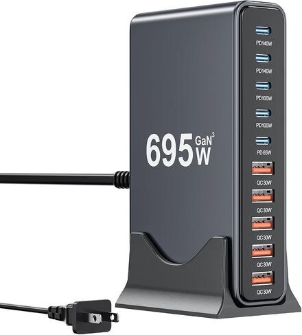 1000W USB C Charger Block,10-Port USB C GaN Multiple Port Charging Station in Kuwait