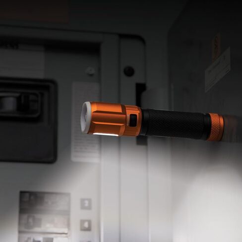 Klein Tools 56412 Rechargeable LED Flashlight with Flood Light, 500 lumens, USB-C Rechargeable, Pocket Clip, Magnet, for Professional Work in Kuwait