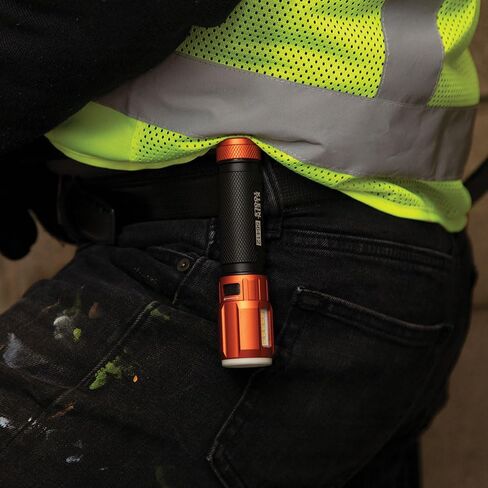 Klein Tools 56412 Rechargeable LED Flashlight with Flood Light, 500 lumens, USB-C Rechargeable, Pocket Clip, Magnet, for Professional Work in Kuwait
