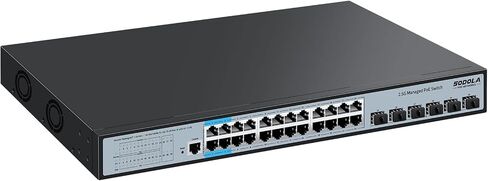 SODOLA 24 Port 2.5Gb PoE Switch, Easy Managed,500W, 2 x 10G SFP+ in Kuwait