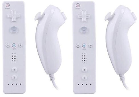 Nintendo Wii Video Game System 2-REMOTE, 2-NUNCHUK Bundle RVL-001 GameCube Family Console WHITE in Kuwait