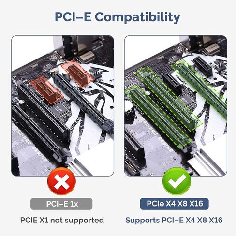 ELUTENG Dual-Slot NVMe to PCIe and NVMe PCIe 4.0 Adapter in Kuwait