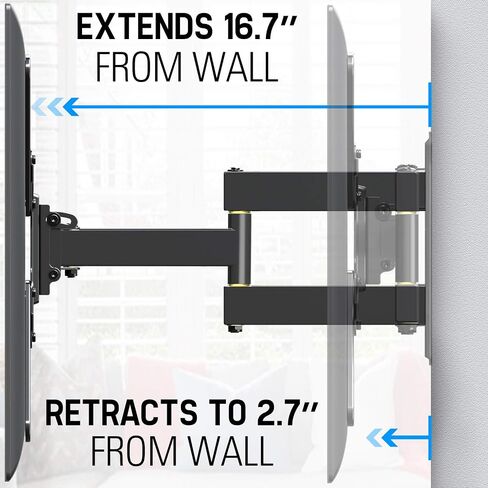 Mounting Dream Full Motion TV Wall Mount - 26 to 55 Inch, Swivel & Extend 16.7 Inch, VESA 400x400mm, 77LBS in Kuwait