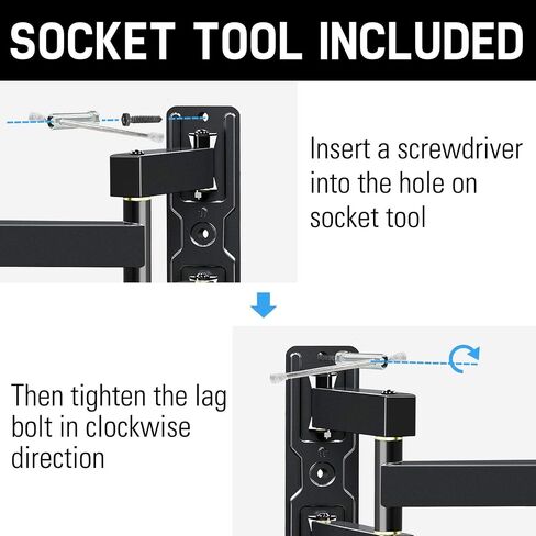 Mounting Dream Full Motion TV Wall Mount - 26 to 55 Inch, Swivel & Extend 16.7 Inch, VESA 400x400mm, 77LBS in Kuwait