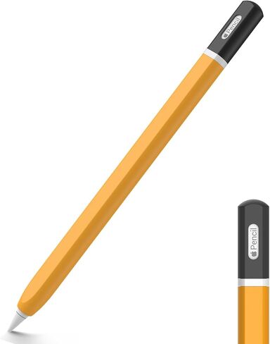 Apple Pencil 2nd Generation case, Silicone Apple Pencil 2 Sleeve Classic Pencil Design Cover Perfect Grip Skin Compatible with Apple Pencil 2nd Generation（Grey） in Kuwait