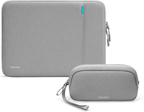 tomtoc 360° Sleeve for 11" iPad Air M4-M2 & Pro M5-1st Gen (w/Magic Keyboard) + Water-Resistant Organizer for Cords, Phone, Cables, Airpods, USB – Tablet Case & Tech Pouch Bundle in Kuwait
