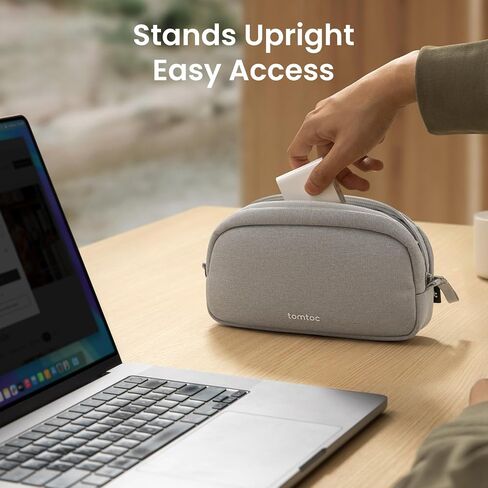 tomtoc 360° Sleeve for 11" iPad Air M4-M2 & Pro M5-1st Gen (w/Magic Keyboard) + Water-Resistant Organizer for Cords, Phone, Cables, Airpods, USB – Tablet Case & Tech Pouch Bundle in Kuwait
