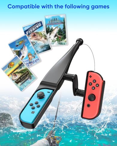 MENEEA Fishing Rod for Nintendo Switch, Fishing Games Accessories Kit in Saudi Arabia