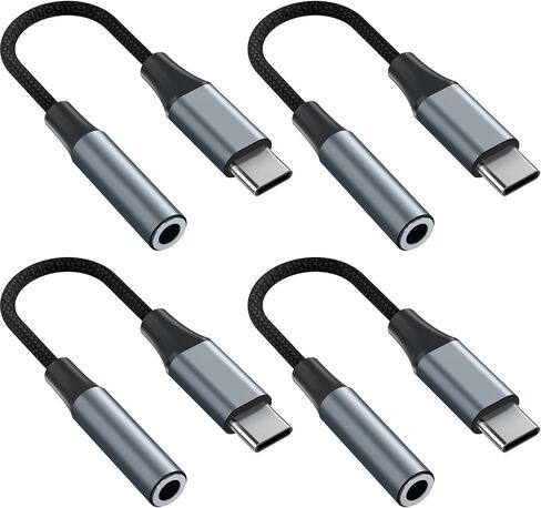 2pcs USB C to 3.5mm Female Headphone Jack Adapter in Kuwait