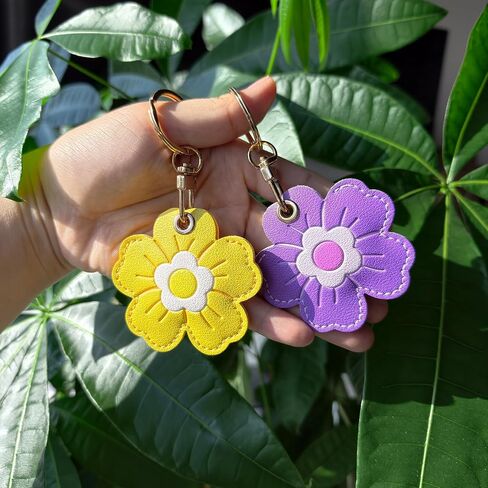 Universal Smart Tag Holder, Fit for Airtag, Tile Mate/Life 360, Key Fob and More GPS Tracker, PU Leather Flower Case 4 Pack in Kuwait