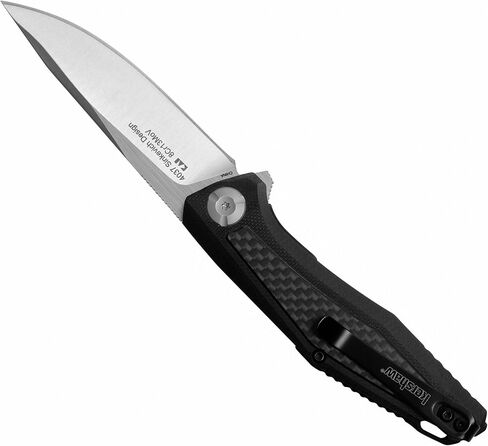 Kershaw Atmos Pocket Knife, Black Carbon Fiber, 3 Inch Drop Point Blade in Kuwait