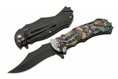 SZCO Supplies 300572-CC Creeping Cat Open Edc Folding Knife with Pocket Clip, 8" Length in Kuwait