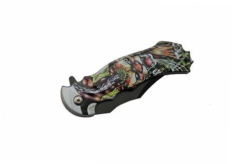 SZCO Supplies 300572-CC Creeping Cat Open Edc Folding Knife with Pocket Clip, 8" Length in Kuwait
