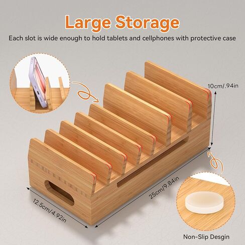 Pezin & Hulin Bamboo Charging Station for Multiple Device Phone Watch Stand in Kuwait