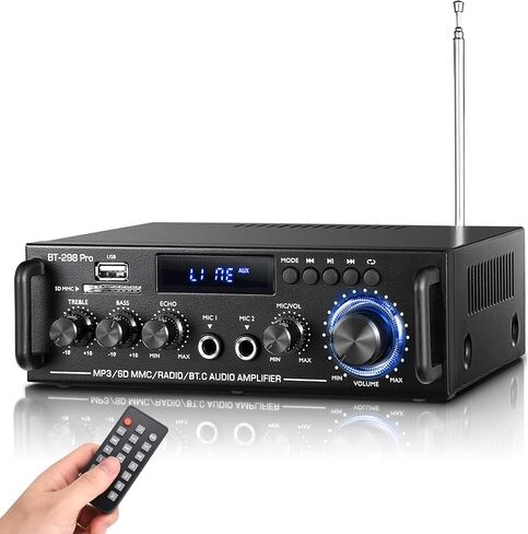 AK-380 Bluetooth 5.0 Home Audio Amplifier for Car Home Bar Garage in Kuwait