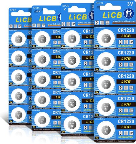 LiCB CR1220 Battery,Long-Lasting & High Capacity CR1220 Lithium Batteries,3 Volt Coin & Button Cell (5-Pack) in Kuwait