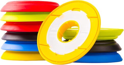 10Pcs 5.9CM Multi-Color Round Silicone Fishing Line Storage Holders Fishing String Reel Spools Lines Keeper Fishing-Rig Organizer in Kuwait