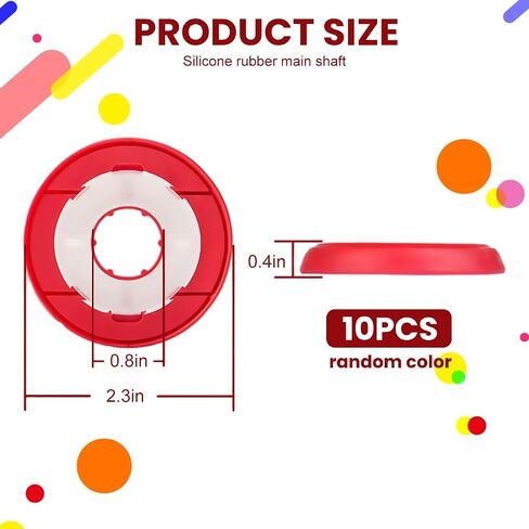 10Pcs 5.9CM Multi-Color Round Silicone Fishing Line Storage Holders Fishing String Reel Spools Lines Keeper Fishing-Rig Organizer in Kuwait