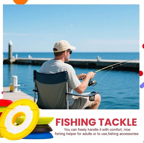 10Pcs 5.9CM Multi-Color Round Silicone Fishing Line Storage Holders Fishing String Reel Spools Lines Keeper Fishing-Rig Organizer in Kuwait