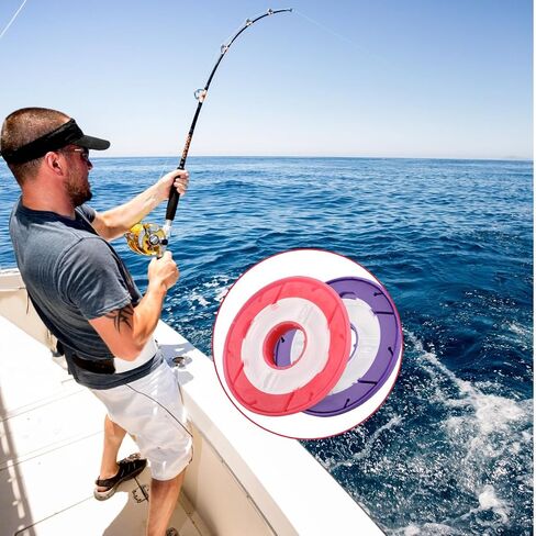 10Pcs 5.9CM Multi-Color Round Silicone Fishing Line Storage Holders Fishing String Reel Spools Lines Keeper Fishing-Rig Organizer in Kuwait