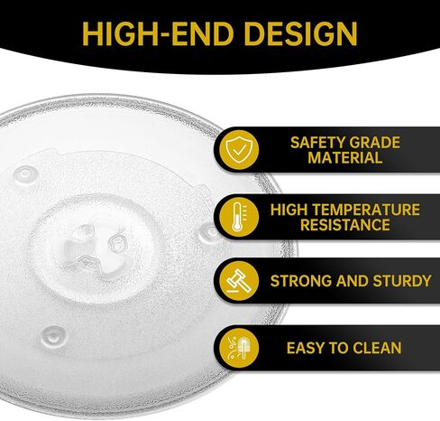 10.5" Microwave Glass Turntable Plate, 10.5" / 27cm Microwave Tray Replacement Glass Plate, Glass Tray Replacement for LG, GE, Magic Chef, Hotpoint, Panasonic, Kenmore, etc in Saudi Arabia