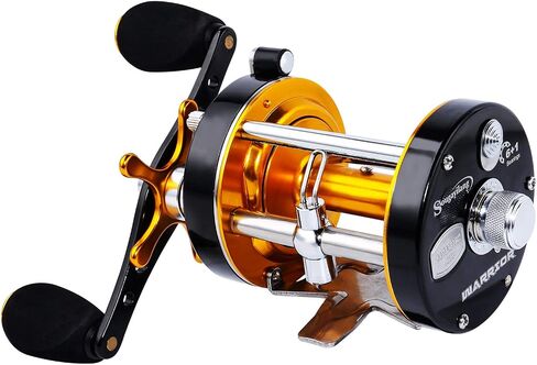 Sougayilang Fishing Reels Round Baitcasting Reel - Conventional Reel - Reinforced Metal Body and Supreme Star Drag in Kuwait