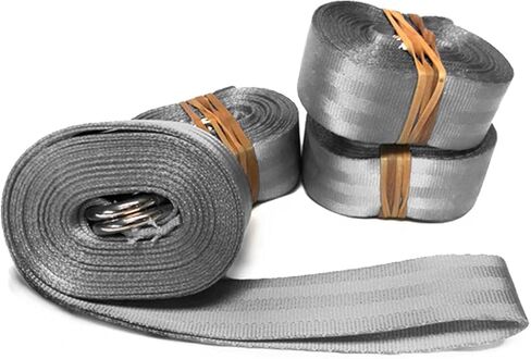 Nylon Webbing Tie Down Straps Double D Ring | 2-Inch Wide by 13-Foot Long | 10-Pack | for Securing Bounce Houses, Slides, Obstacle Courses, Inflatables, West Coast Frame, High Peak, & Pole Tents in Saudi Arabia