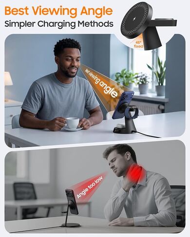 Meifigno 4 in 1 Magnetic Wireless Charger with 20W Fast Retractable Cable in Kuwait