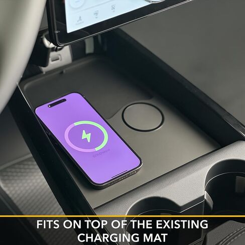 TWRAPS Dual Wireless Charging Pad for Ford Mustang Mach-E 2021-2026, Center Console Phone Charger for iPhone 14 15 16 17 Including Pro & Max, Compatible with MagSafe, 2022 2023 2024 2025 Accessories in Kuwait