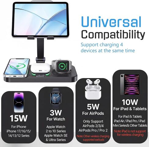 30W Charging Station for Apple Multiple Devices,Foldable Wireless Charger in Kuwait