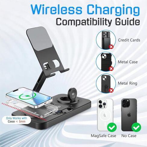 30W Charging Station for Apple Multiple Devices,Foldable Wireless Charger in Kuwait