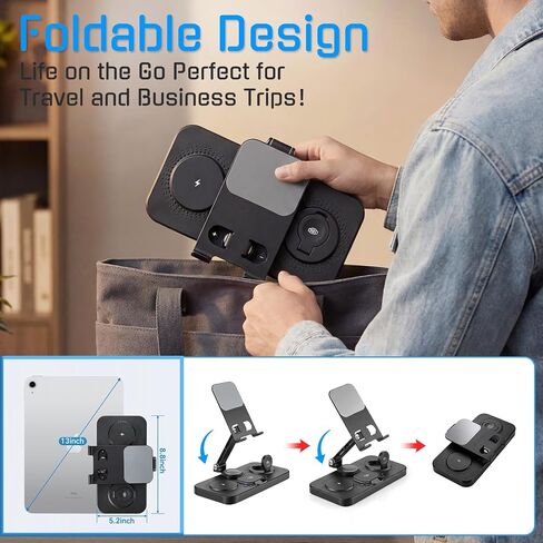 30W Charging Station for Apple Multiple Devices,Foldable Wireless Charger in Kuwait